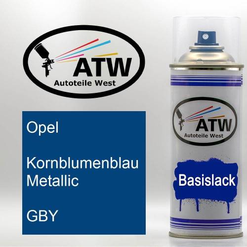 Opel, Kornblumenblau Metallic, GBY: 400ml Sprühdose, von ATW Autoteile West.